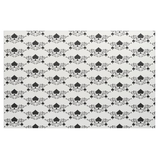 Scroll Black Spades Thunder_Cove im Tattoo-Stil Stoff (Fat Quarter (45,7 x 55,9 cm))