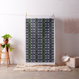Scroll & Blue Blume 56" Combed Baumwollstoff Stoff