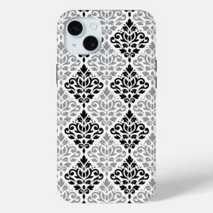 Scroll Damask Big Pattern Schwarz Weiß Case-Mate iPhone Hülle