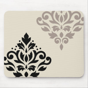 Scroll Damask Kunst, Dichtung und Musik Mousepad
