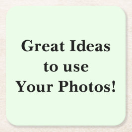 Scroll Down to See These ideas to Use YOUR Photos  Rechteckiger Pappuntersetzer