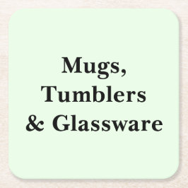 Scroll Down To See These Mugs Tumblers Glassware Rechteckiger Pappuntersetzer