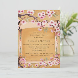 Scroll Japanischer Tscherry Blossom Engagement Par Einladung