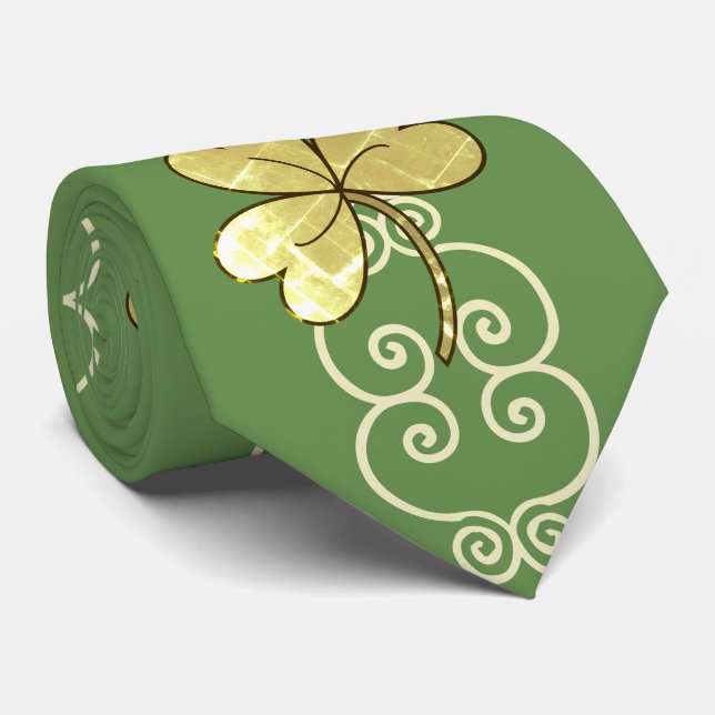 Scroll & Kleeblatt Männer Krawatte Nr. 2 (Gerollt)