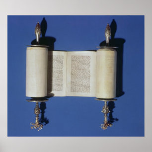 Scroll Miniatur Torah, 1765 Poster