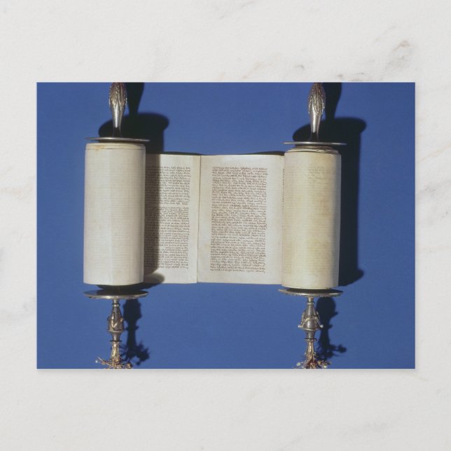 Scroll Miniatur Torah, 1765 Postkarte (Vorderseite)