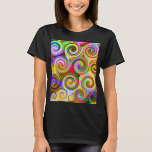 Scroll Pastell geometrisch abstraktes T-Shirt