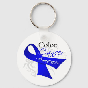 Scroll Ribbon Colon Krebs Bewusstsein Schlüsselanhänger