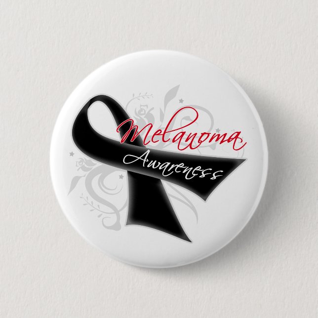 Scroll Ribbon Melanoma Bewusstsein Button (Vorderseite)