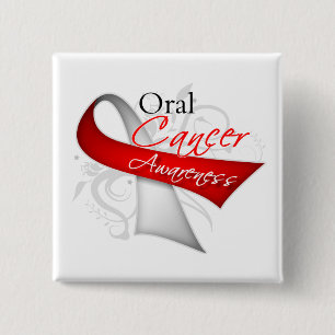 Scroll Ribbon Oral Cancer Awareness Button