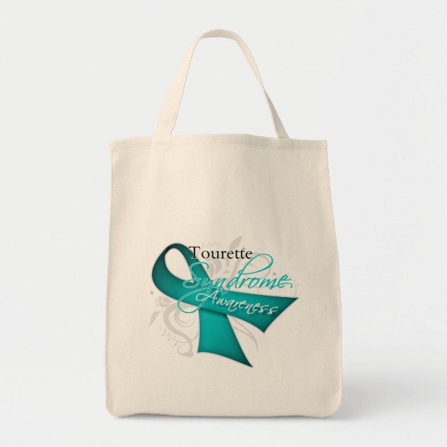 Scroll Ribbon - Tourette Syndrome Awareness Tragetasche (Vorne)