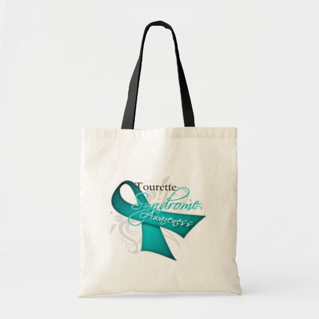 Scroll Ribbon - Tourette Syndrome Awareness Tragetasche (Vorne)