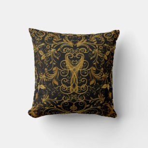 Scroll Work, Goldplatz-Kissen Kissen
