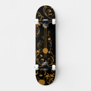 Scrolled Wood Guitar Skateboard