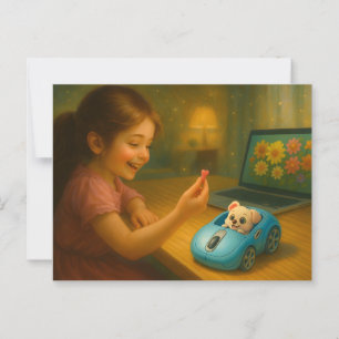 Scrollen Märchen. Postkarte