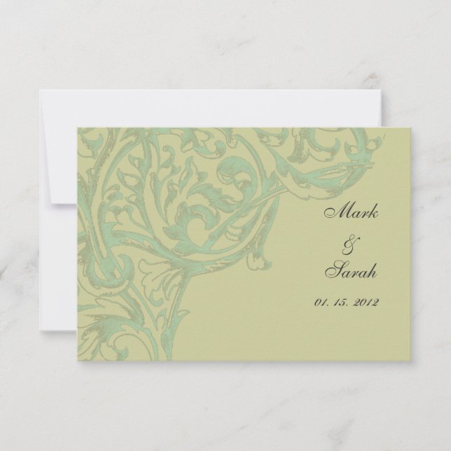 Scrolling Acanthus II UAWG RSVP Karte (Vorderseite)