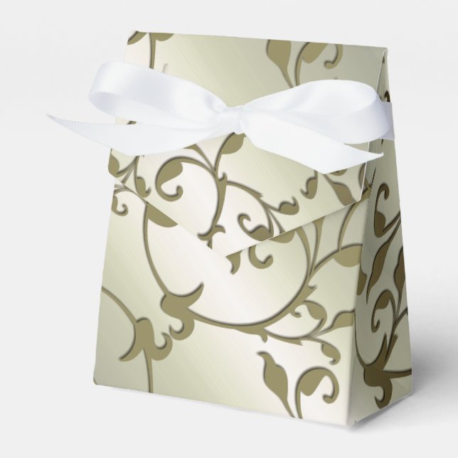 Scrolling Olive Blätter Geschenkschachtel (Vorderseite)