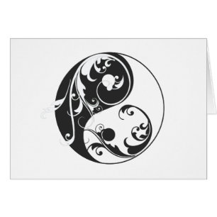 Scrolling Yin & Yang (schwarz)