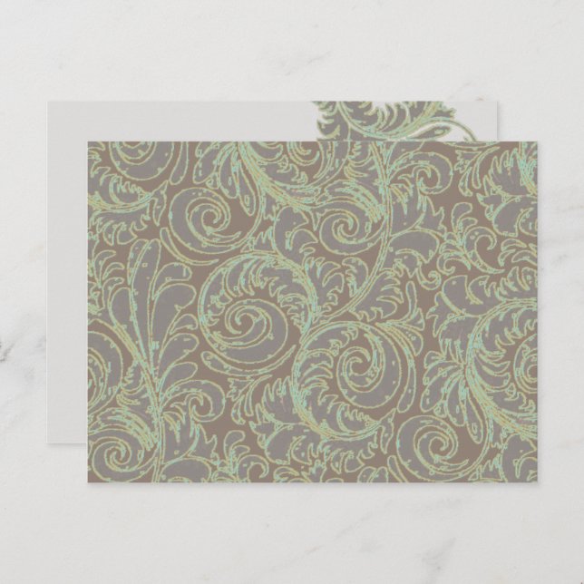 Scrolls № 6 Postcard Vorlage Postkarte (Vorne/Hinten)