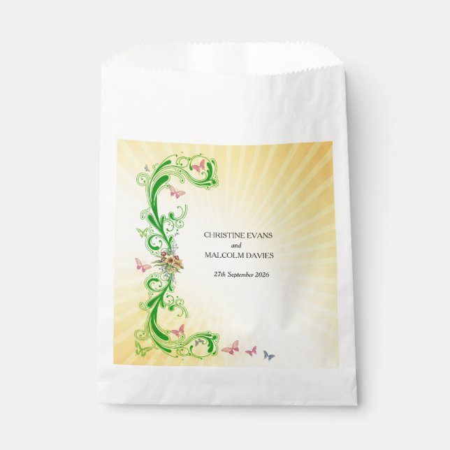 Scrolls und Schmetterlinge Geschenktütchen (Vorderseite)