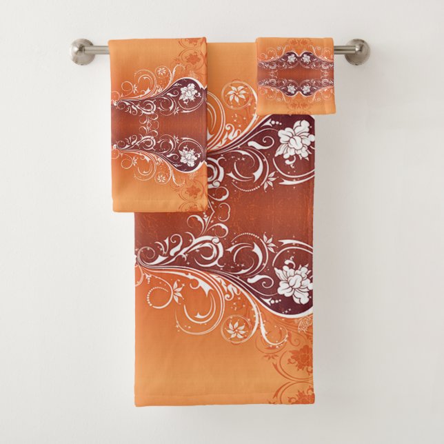 Scrollwork für klassische Stile Badhandtuch Set (Insitu)