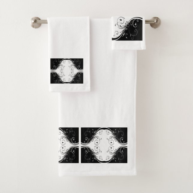 Scrollwork für klassische Stile Badhandtuch Set (Insitu)