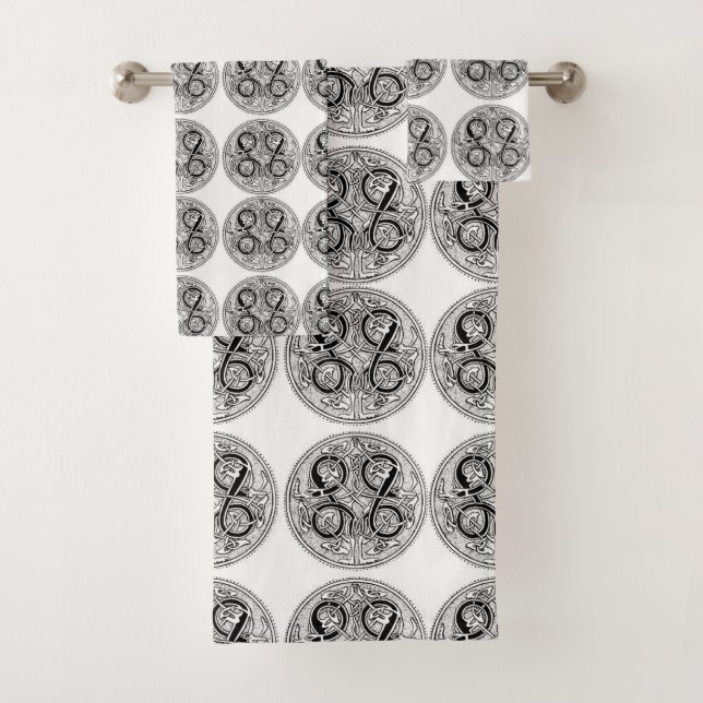 Scrollwork für klassische Stile Badhandtuch Set (Insitu)