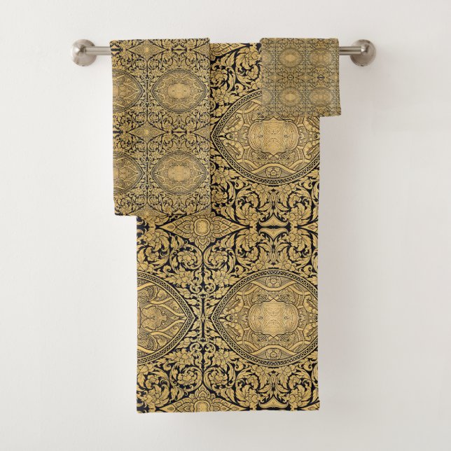 Scrollwork für klassische Stile Badhandtuch Set (Insitu)