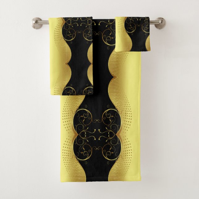 Scrollwork für klassische Stile Badhandtuch Set (Insitu)