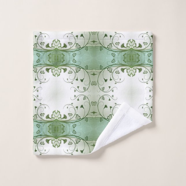 Scrollwork für klassische Stile Badhandtuch Set (Waschlappen)