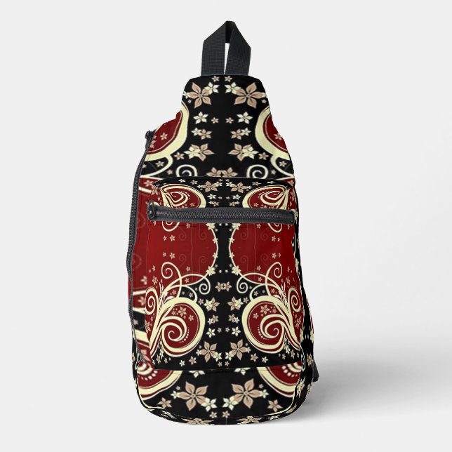 Scrollwork für klassische Stile Crossbody Bag (Vorderseite)