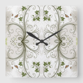 Scrollwork für klassische Stile Quadratische Wanduhr