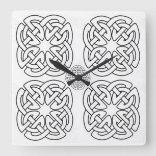 Scrollwork für klassische Stile Quadratische Wanduhr