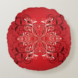 Scrollwork für klassische Stile Rundes Kissen