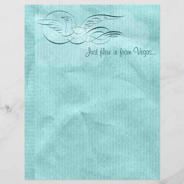 Scrolly Bird (Personalisiertes Scrapbook-Papier) (Vorderseite)