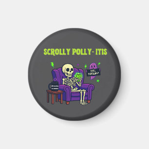 Scrolly Polly‑itis – Lustiges Doomscrolling Magnet
