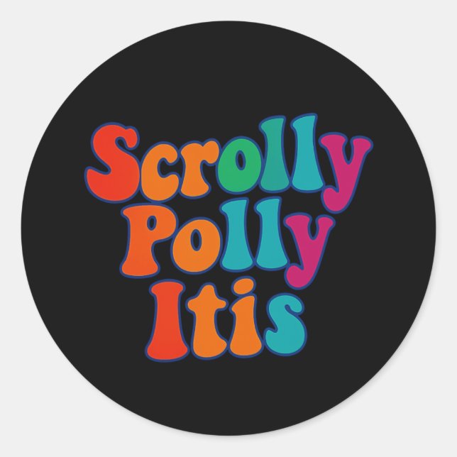 Scrolly Polly Itis Sticker (Vorderseite)