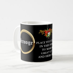 SCROOGE "Bah! Humbug!" Personalisiertes Weihnachts Kaffeetasse