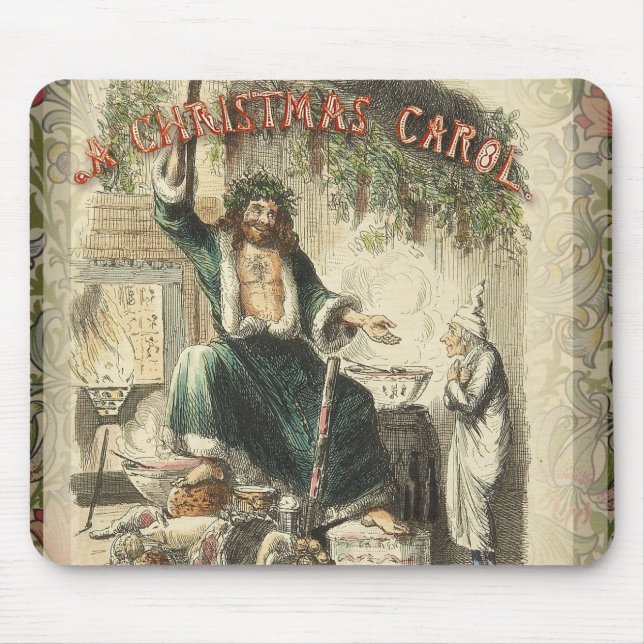 Scrooge Christmas Carol Art Print Illustration Mousepad (Vorne)