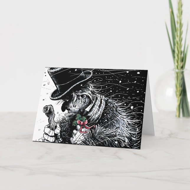 Scrooge Feiertagskarte (Vorderseite)