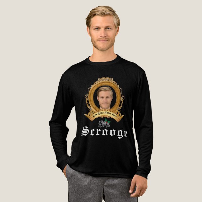 SCROOGE Image Text Personalisierte Weihnachtsgesch Tri-Blend Shirt (Volle Vorderseite)