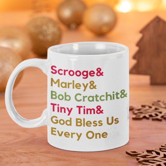 Scrooge Marley Modernes Festivals Minimalistisches Kaffeetasse (Von Creator hochgeladen)