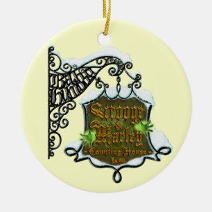 Scrooge&MarleySignScene Keramikornament