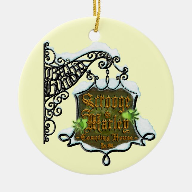 Scrooge&MarleySignScene Keramikornament (Vorne)