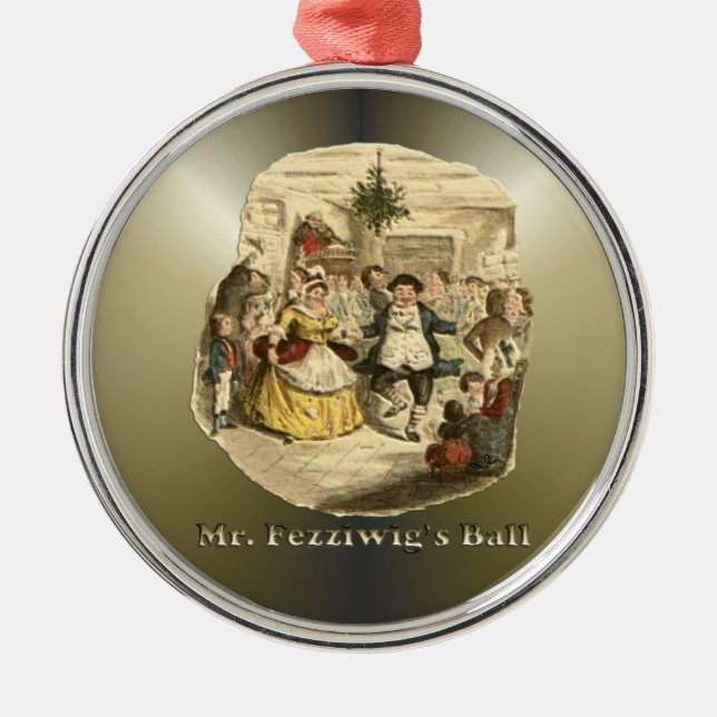 Scrooge of Christmas - Ein Weihnachtslied Silbernes Ornament (Vorne)