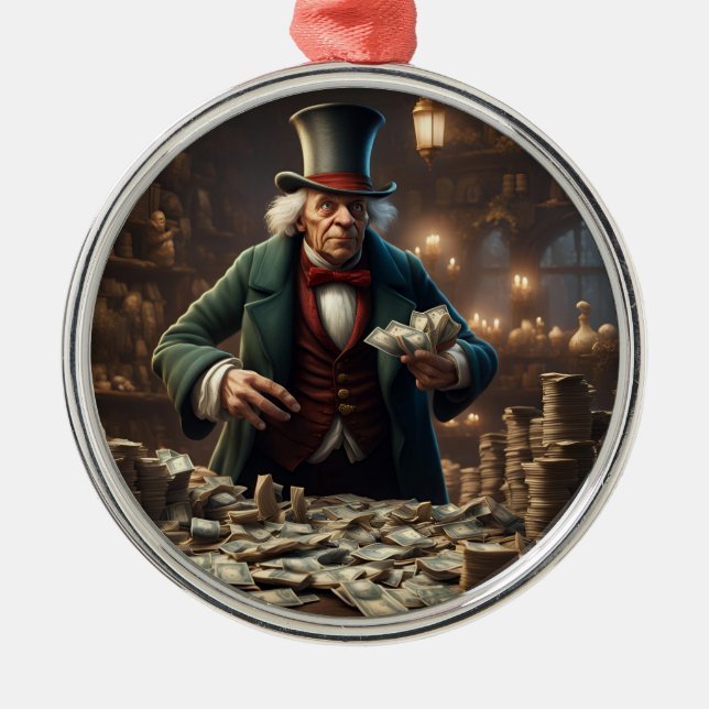 Scrooge Ornament Aus Metall (Vorne)