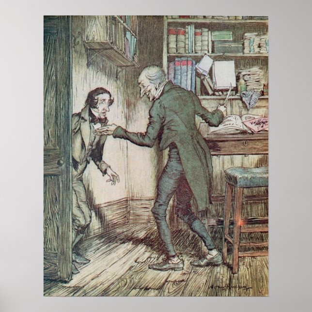 Scrooge und Bob Cratchit Poster (Vorne)