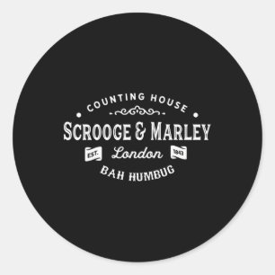 Scrooge und Marley Countryhaus Weihnachtslied Caro Runder Aufkleber