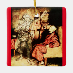 Scrooge und Marley Keramikornament