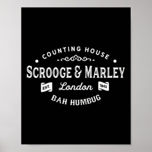 Scrooge und Marley Kontor Weihnachtslied Poster